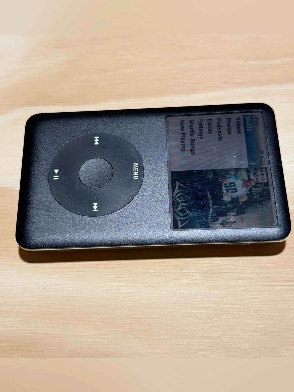 iPod Model:A1238 6thGEN 80GB Blk Tested Bad Battery 30m-1HR w/4089Song-Charg!!